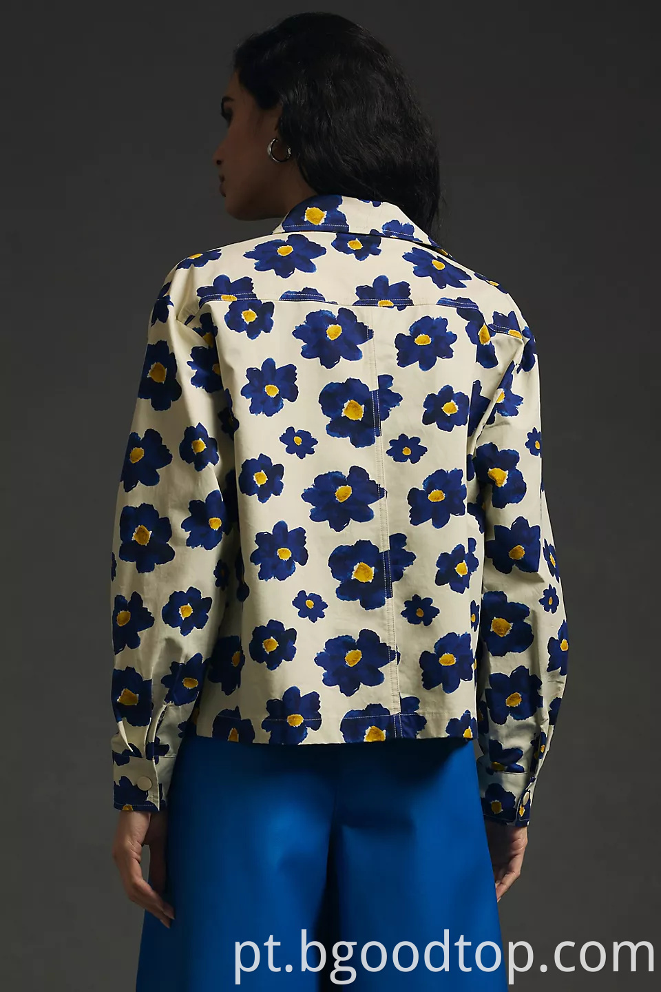 Fashionable and versatile women's floral jacket